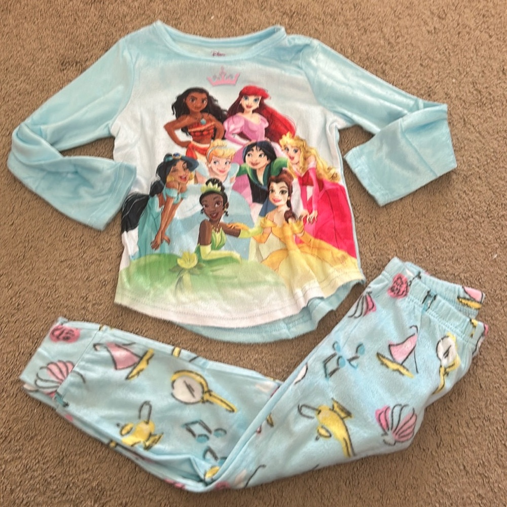 Disney Princess Minky Fleece Pajama Set
